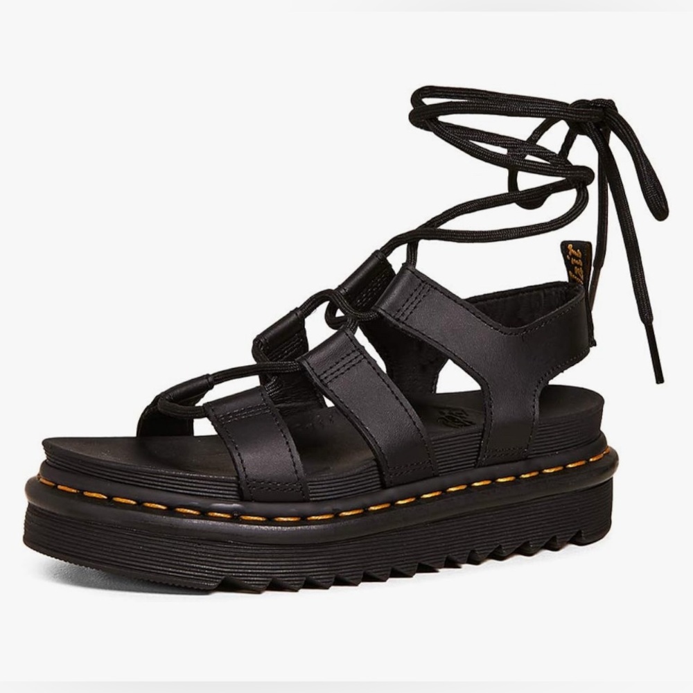 Dr. Martens Black Lace-Up Sandals